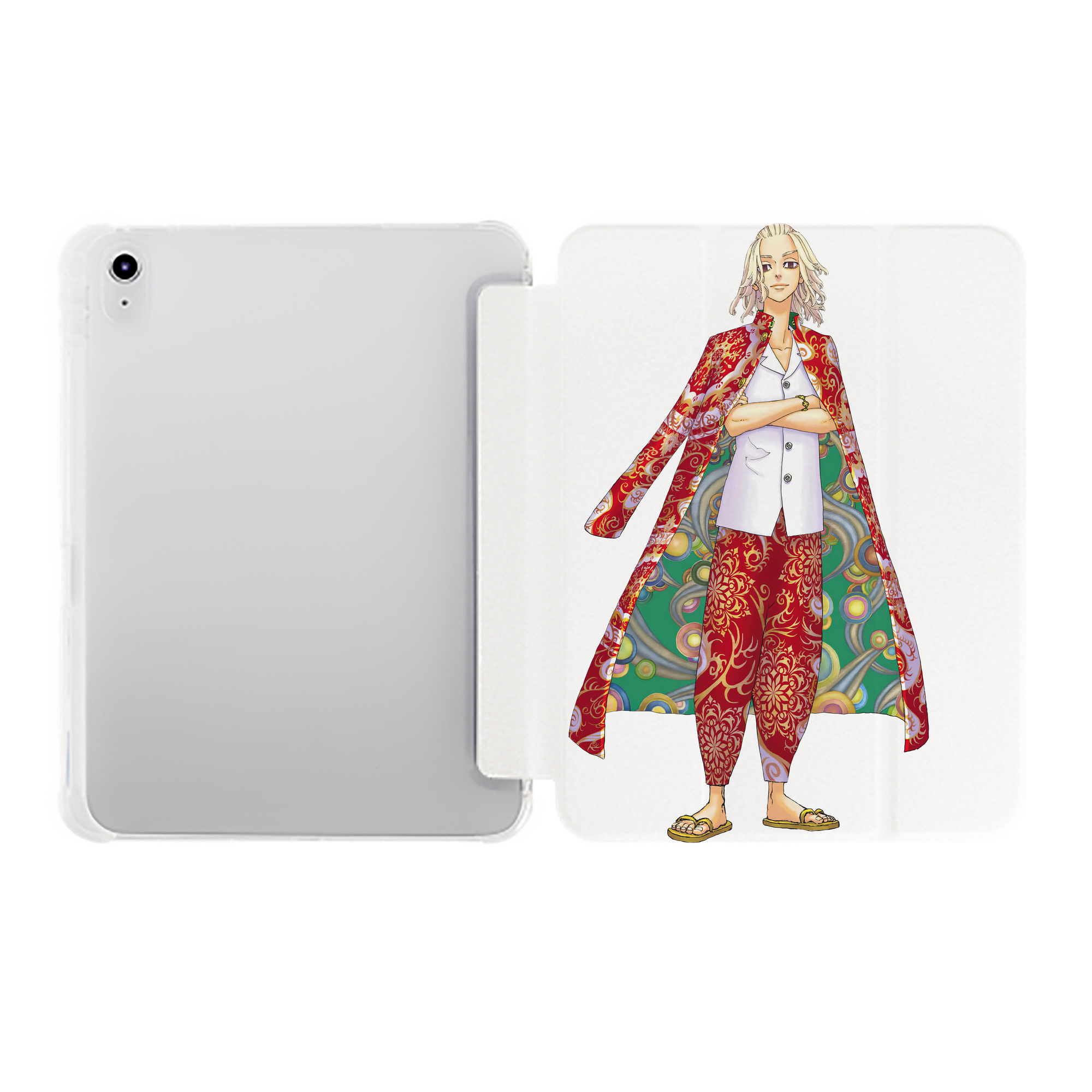 （画像用） 東京リベンジャーズ Tokyo Revengers IPad ケース ペン収納付き 三つ折りスタンド PUレザー×シリコン 対応機種9.5/10.5/10.9インチ